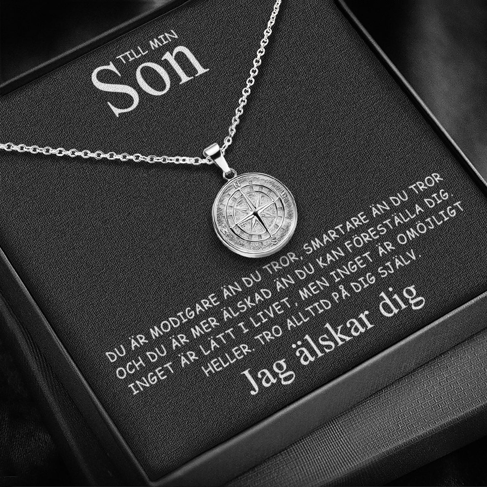 Till min Son - Hänge med kompass