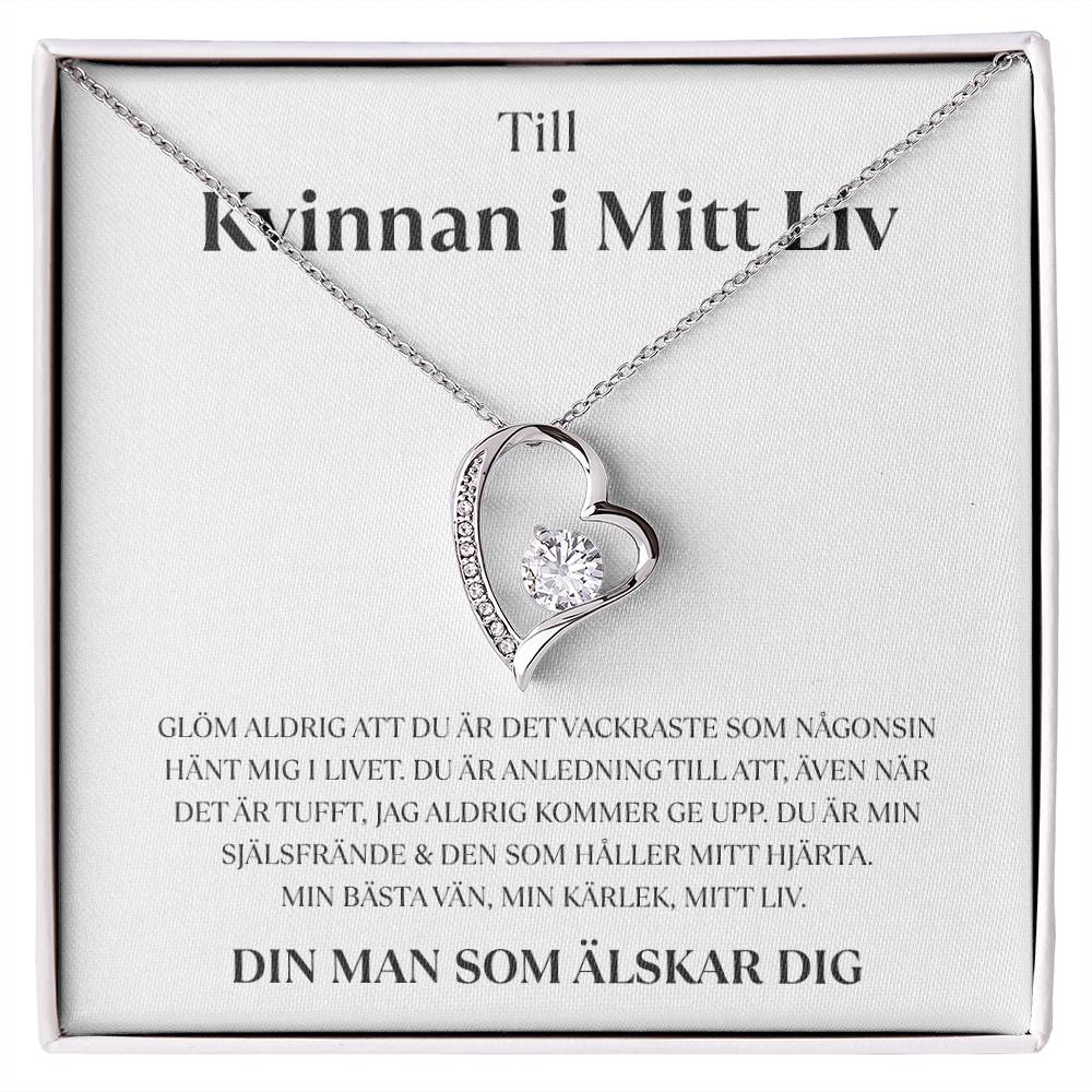 Till min Kvinnan i Mitt Liv - Halsband med kärlekshjärta