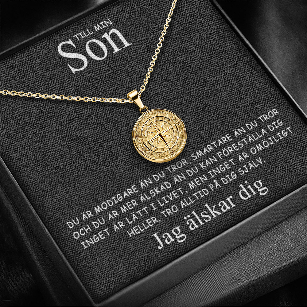 Till min Son - Hänge med kompass