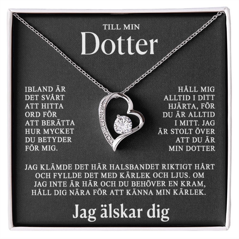 Hjärtat halsband - Till min dotter