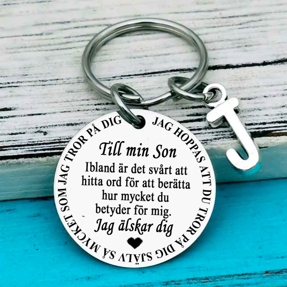 Till min Son - Dotter keychain