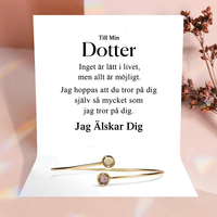 Till min Dotter - Jag tror på dig armband - Roséguld