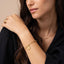 Kompassgraverat armband med diamanter - Forever linked - Guld