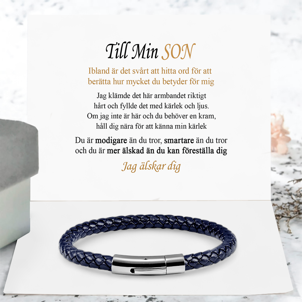 Till min son - Premium läderarmband