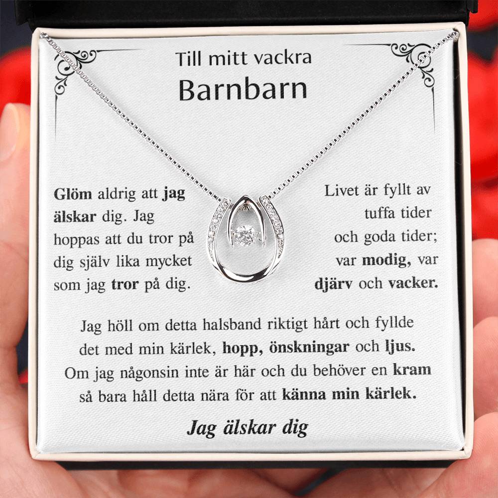 Till mitt vackra Barnbarn - Hästskohalsband