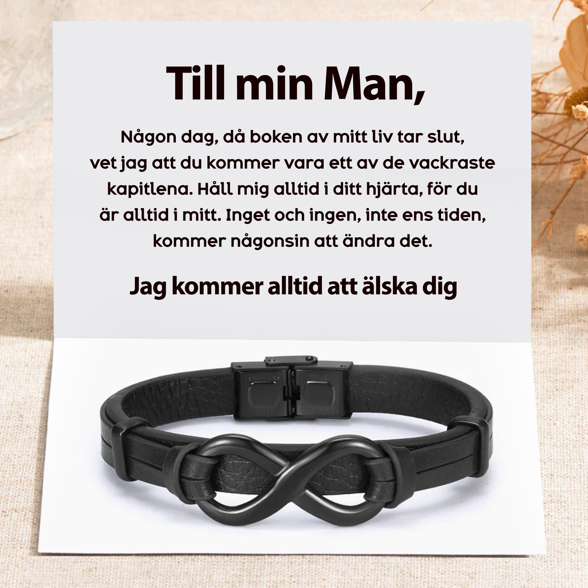 Till min Man - Vår kärlek är evig kärlek - Brun