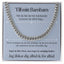 Till mitt barnbarn - I Love you always & Forever Cuban Necklace