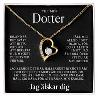 Till min Dotter - Guld hjärta halsband