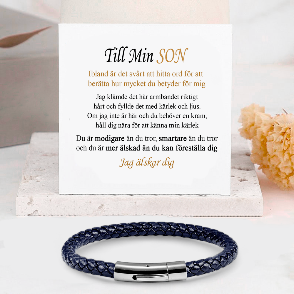 Till min son - Premium läderarmband