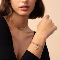 Kompassgraverat armband med diamanter - Forever linked