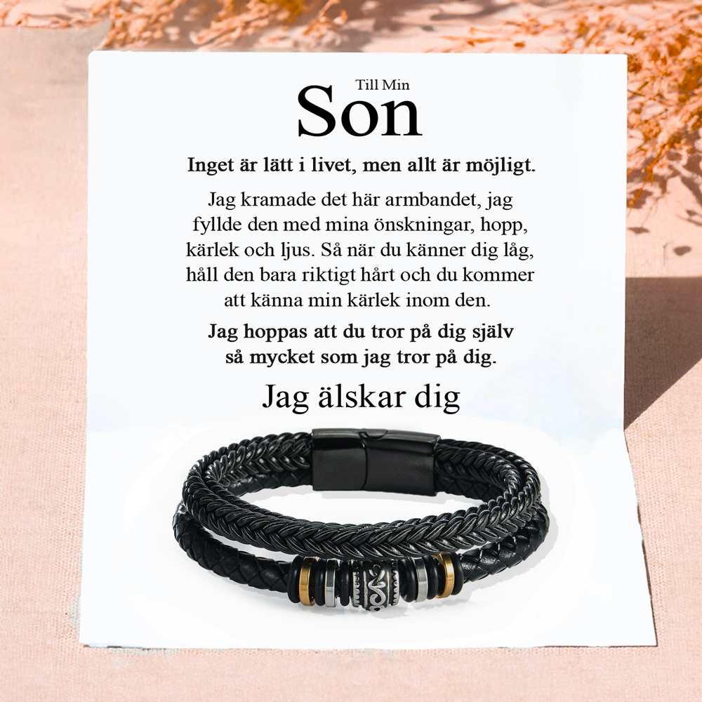 Till min Son - Jag kramade detta armband med min kärlek