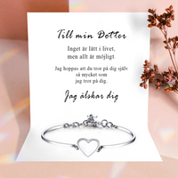 Till min Dotter armband - För alltid i mitt hjärta