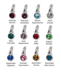 Särskilda dotter Infinity Heart Birthstone halsband